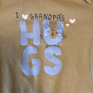 Carter's Tan Long Sleeve Tee with Hedgehog and Heart Design